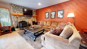 Living area - Snowcreek II 247 Pet-Friendly, Cozy, On the Snowcreek Meadow by RedAwning (Mammoth Lakes)