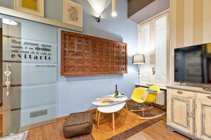 City Apartment, 1 Bedroom | Living area - Rome as you feel - Governo Vecchio (Rome)