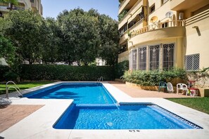 Pool - Downtown Marbella, steps from beach.  Gorgeous sunny terrace, walk to everything! (Marbella)