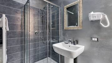 Apartment, 2 Bedrooms | Bathroom | Shower, rainfall showerhead, hair dryer, bidet