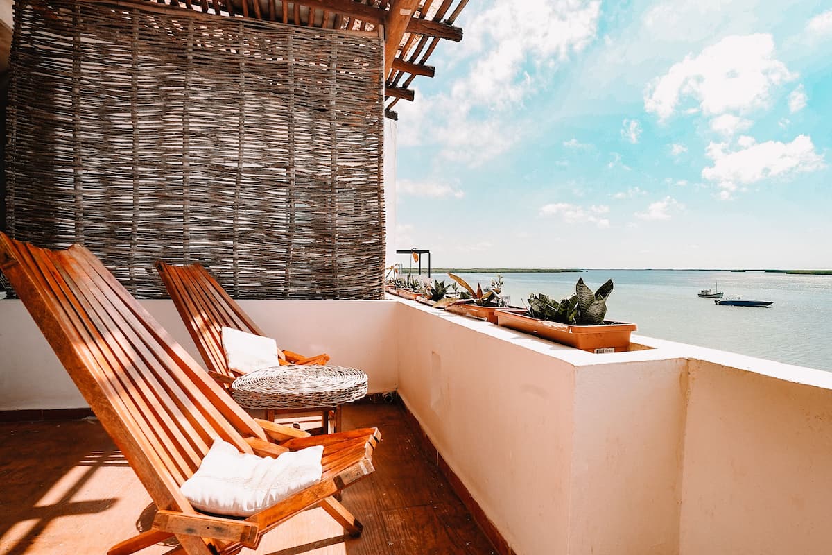 Deluxe studio suite, uitzicht op zee | Gratis wifi, beddengoed