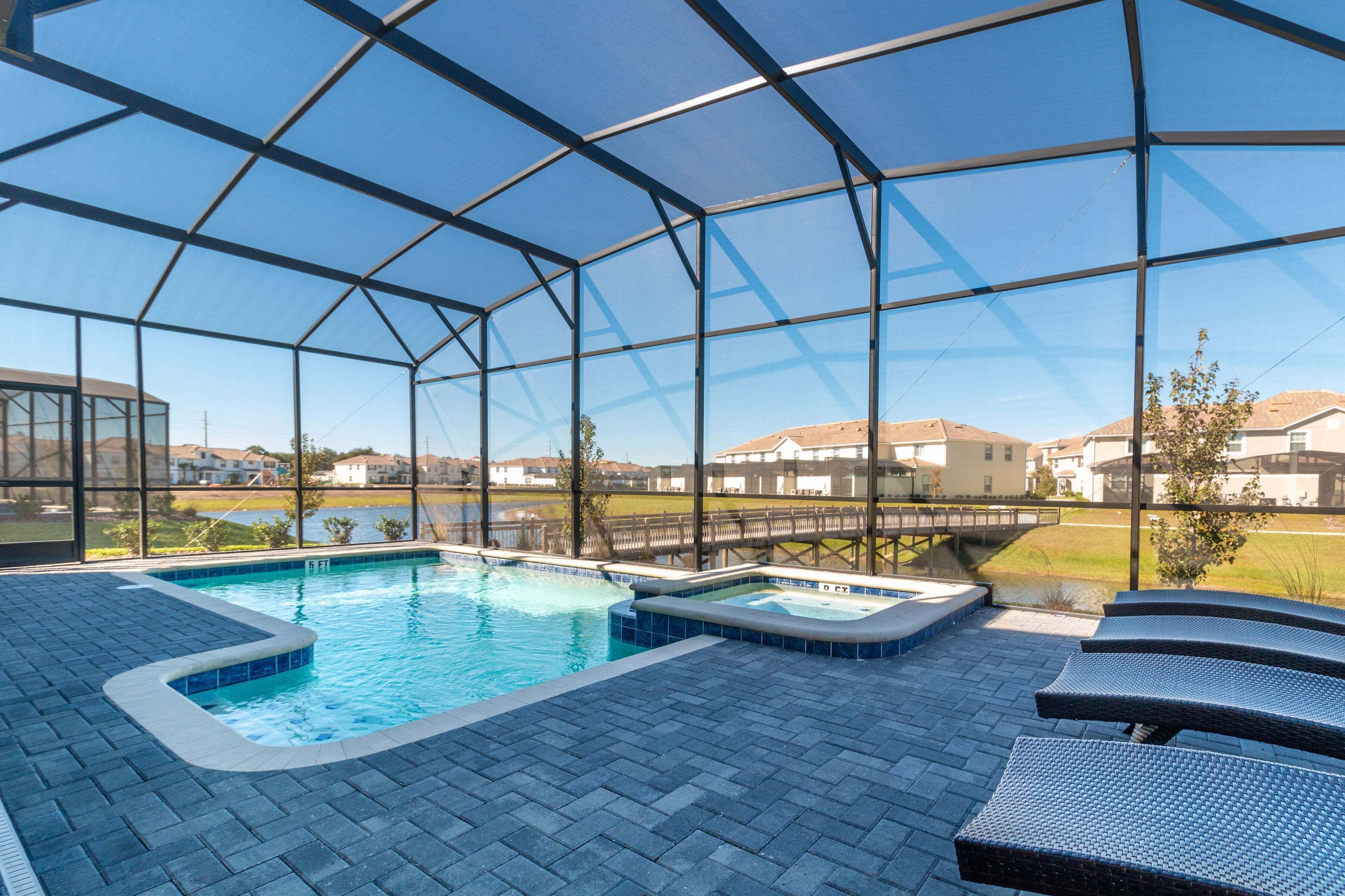 A heated pool