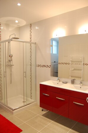 Shower, hair dryer