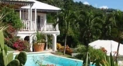 Large studio, SEA VIEW, 365 euros/semaine, air conditioning, swimming pool, terrace, garden.