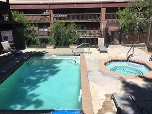 Outdoor pool, a heated pool - Highest Rated, Lowest Rates in Snow Blaze: 2/2, A/C, Pool, Hot Tub, Gym, Firepit (Park City)