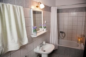 開放式客房, 泳池景 | 浴室 | 花灑/浴缸組合、提供毛巾