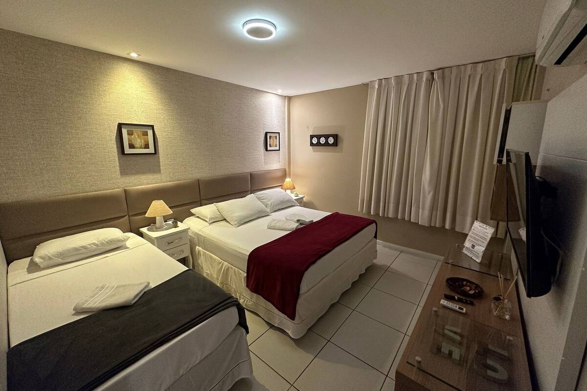 Deluxe Apartment, 3 Bedrooms, Balcony, Sea View | Blackout drapes, iron/ironing board, WiFi (free), bed sheets