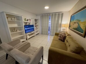 Standard Apartment, 3 Bedrooms, Pool View, Ground Floor | Living area | LCD TV