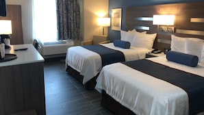 Standard Room, 2 Double Beds, Non Smoking, Microwave | Pillow-top beds, desk, laptop workspace, iron/ironing board - Best Western Plus Stadium Inn (Bronx)