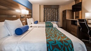 Standard Room, 2 Double Beds, Non Smoking, Microwave | Pillowtop beds, desk, laptop workspace, iron/ironing board - Best Western Plus Stadium Inn (Bronx)