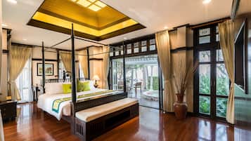 Luxury Villa, 1 King Bed, Pool View | Minibar, in-room safe, individually decorated, individually furnished