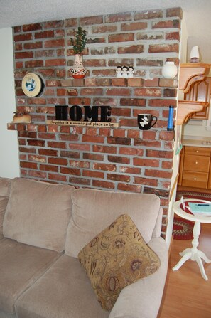 Fernseher, Kamin, DVD-Player