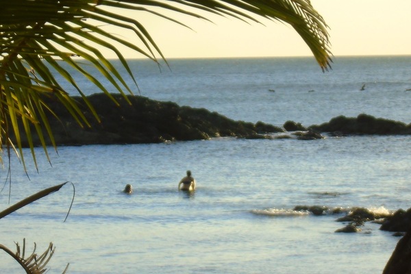 On the beach, sun loungers, beach towels