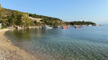 On the beach, beach towels