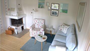 Télévision, lecteur de DVD, livres