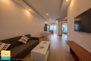 Appartement, 2 chambres, vue ville | Salle de séjour
