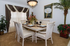 Family Villa, Private Pool, Garden Area | Dining
