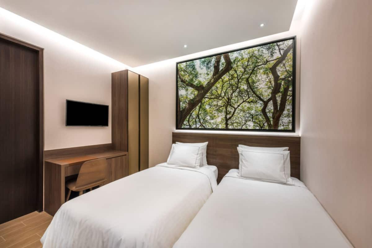 Standard Twin Room, No Windows | In-room safe, desk, blackout curtains, free WiFi