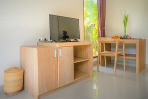 Family Villa, 2 Bedrooms, Pool View | Television - Three Gold Luxury Private Villa (Tegallalang)