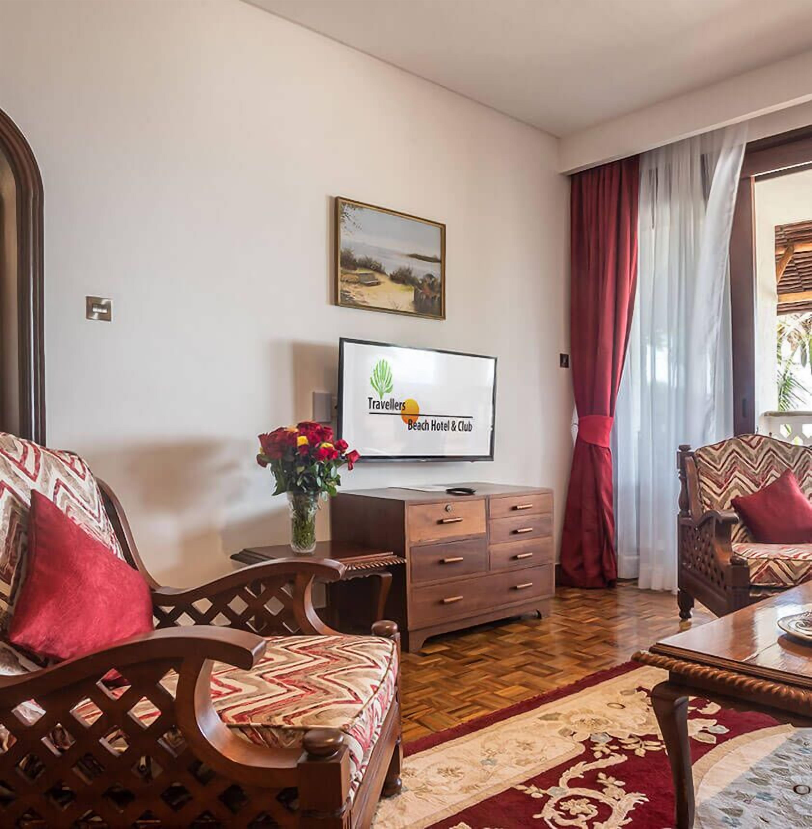 junior suite | living area | 32-inch smart tv with cable channels, tv