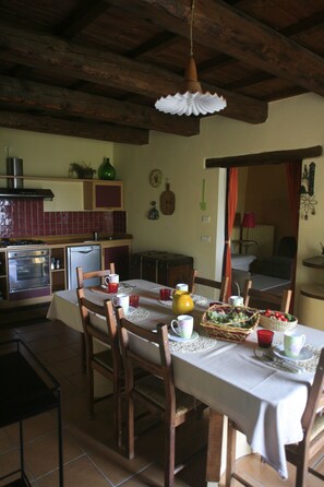 Apartment, 2 Bedrooms (Tramonto) | Private kitchen | Fridge, oven, stovetop, highchair