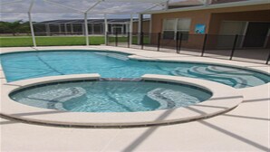 A swimming pool with a hot tub and a covered area. - Ip60402 - Sand Hill - 5 Bed 3 Baths Villa (Davenport)