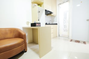 Room | Living area | TV - Simply & Clean Bassura City Apartment (Jakarta)