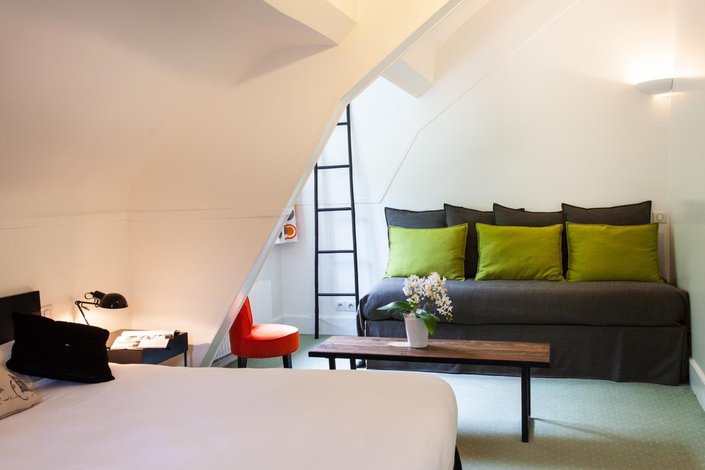 individually decorated, individually furnished, desk, blackout curtains