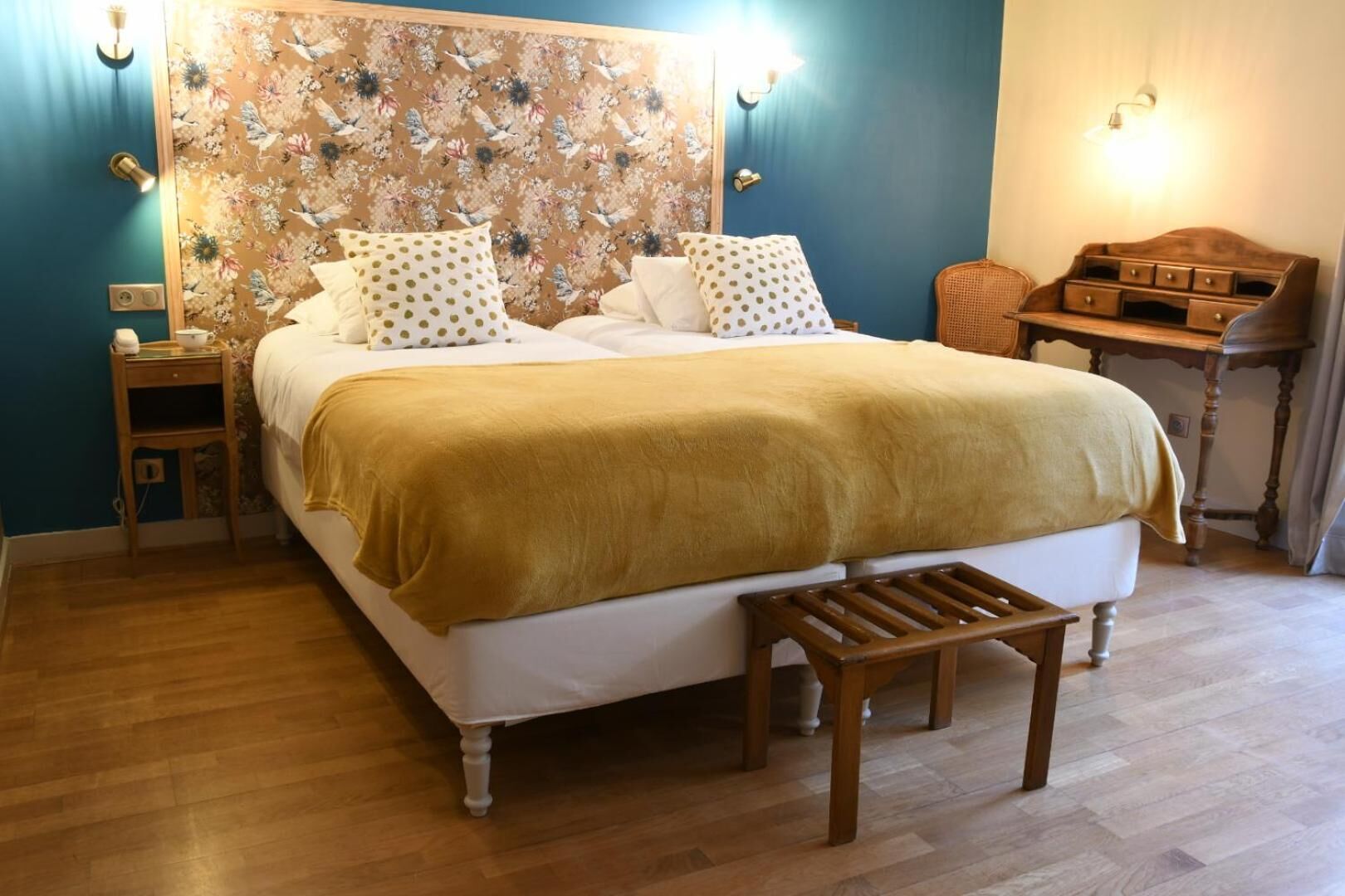 individually decorated, individually furnished, desk, blackout curtains