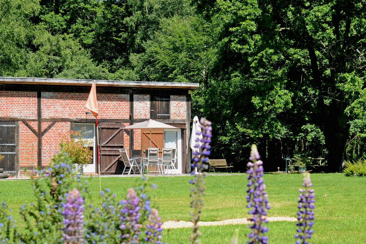 Deluxe-Suite, Küche, Gartenblick | Hochwertige Bettwaren, individuell dekoriert, Bügeleisen/Bügelbrett