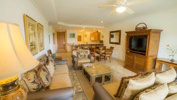 Condo, Multiple Beds (Los Suenos Resort Del Mar 3I) | Living room | Flat-screen TV