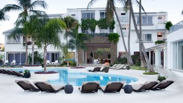 Outdoor banquet area