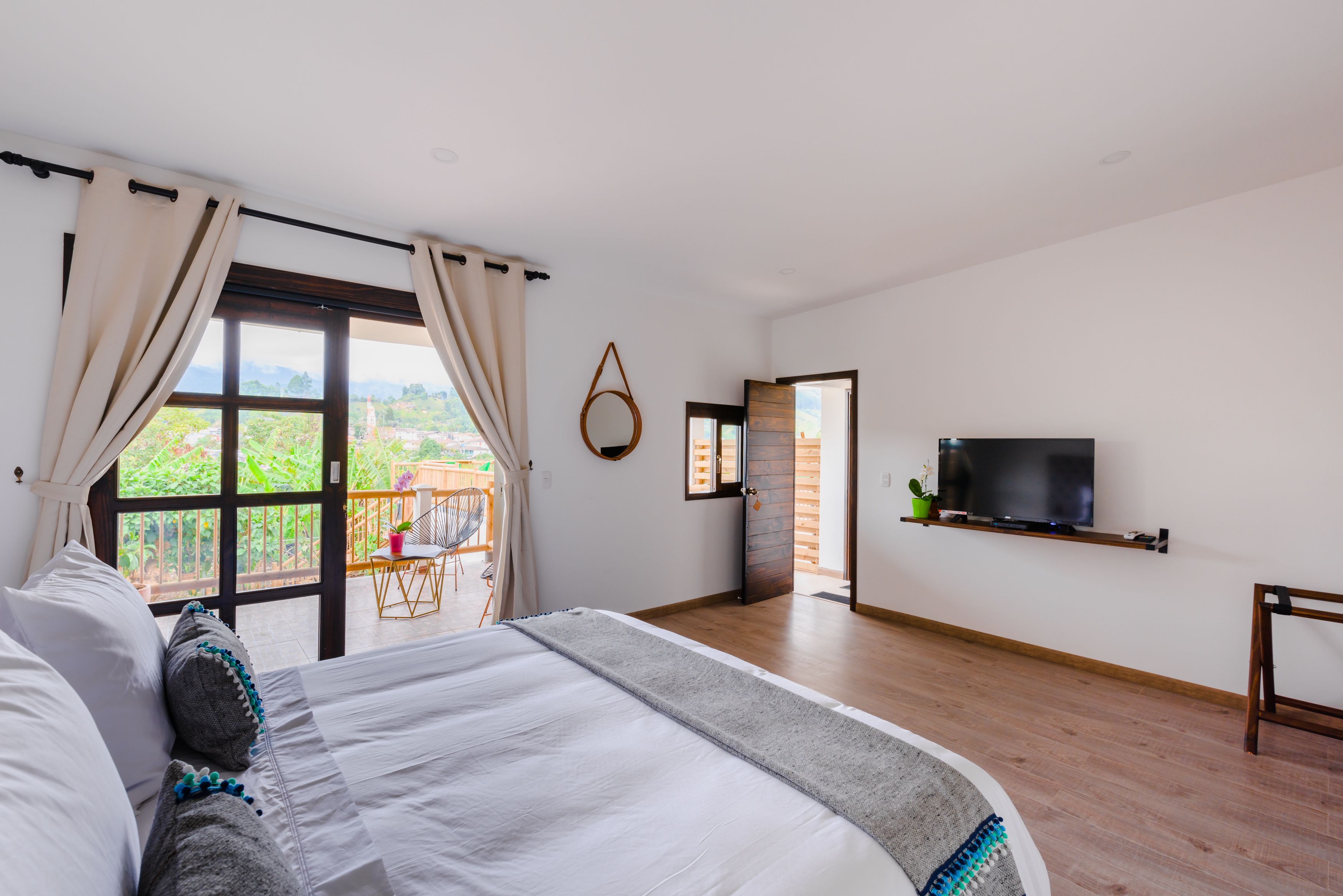 deluxe room, 1 queen bed, terrace, mountain view | view from room