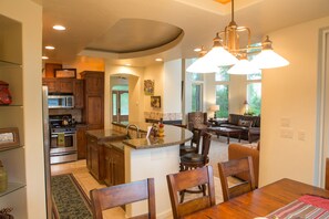 View of kitchen from dining room 