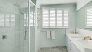 Shower, hair dryer