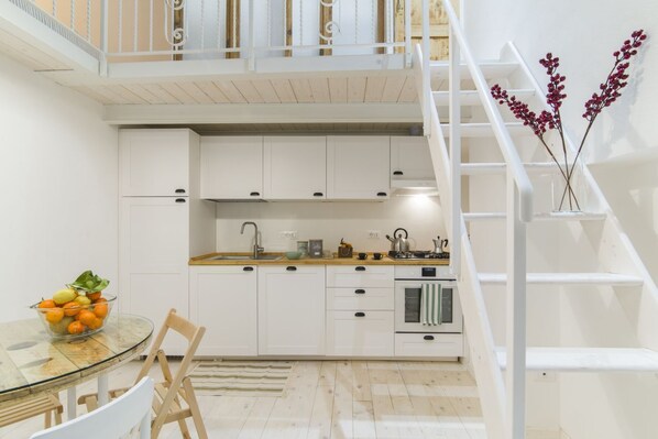 Microwave, stovetop, dishwasher, toaster