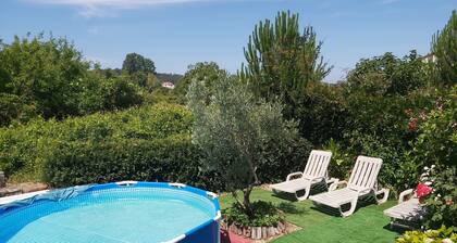 3 bedroom farmhouse with 3m splash pool, sleeps 6/8, pretty views, Arganil 2 km 