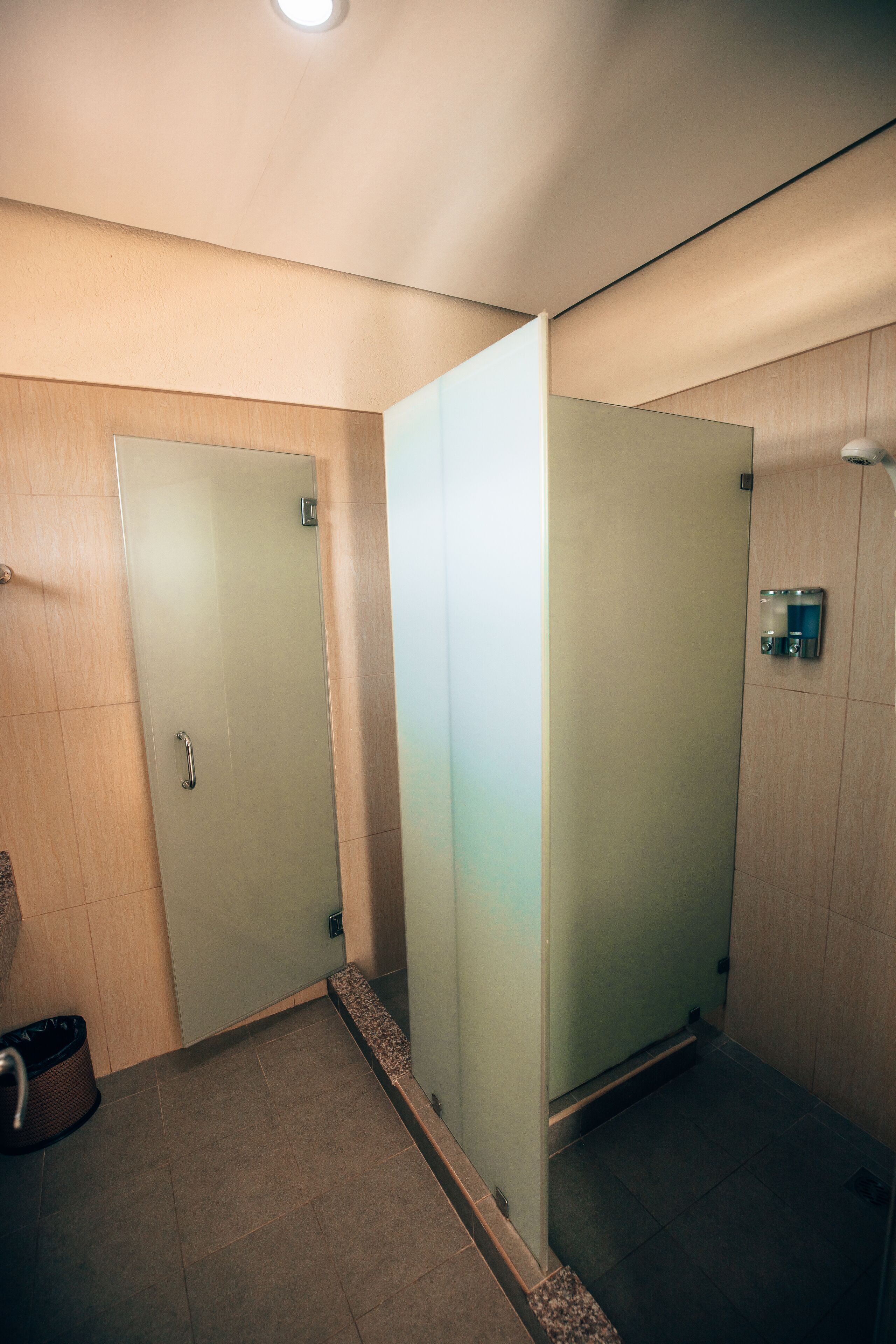 suite room | bathroom | shower, hydromassage showerhead, towels