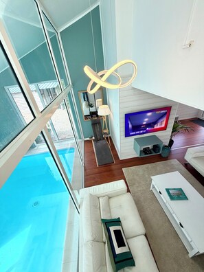 TV, fireplace, DVD player, table tennis - Luxury villa, heated pool at 30 °, Spa at 37 °, 200 m beach and trails (Plouescat)
