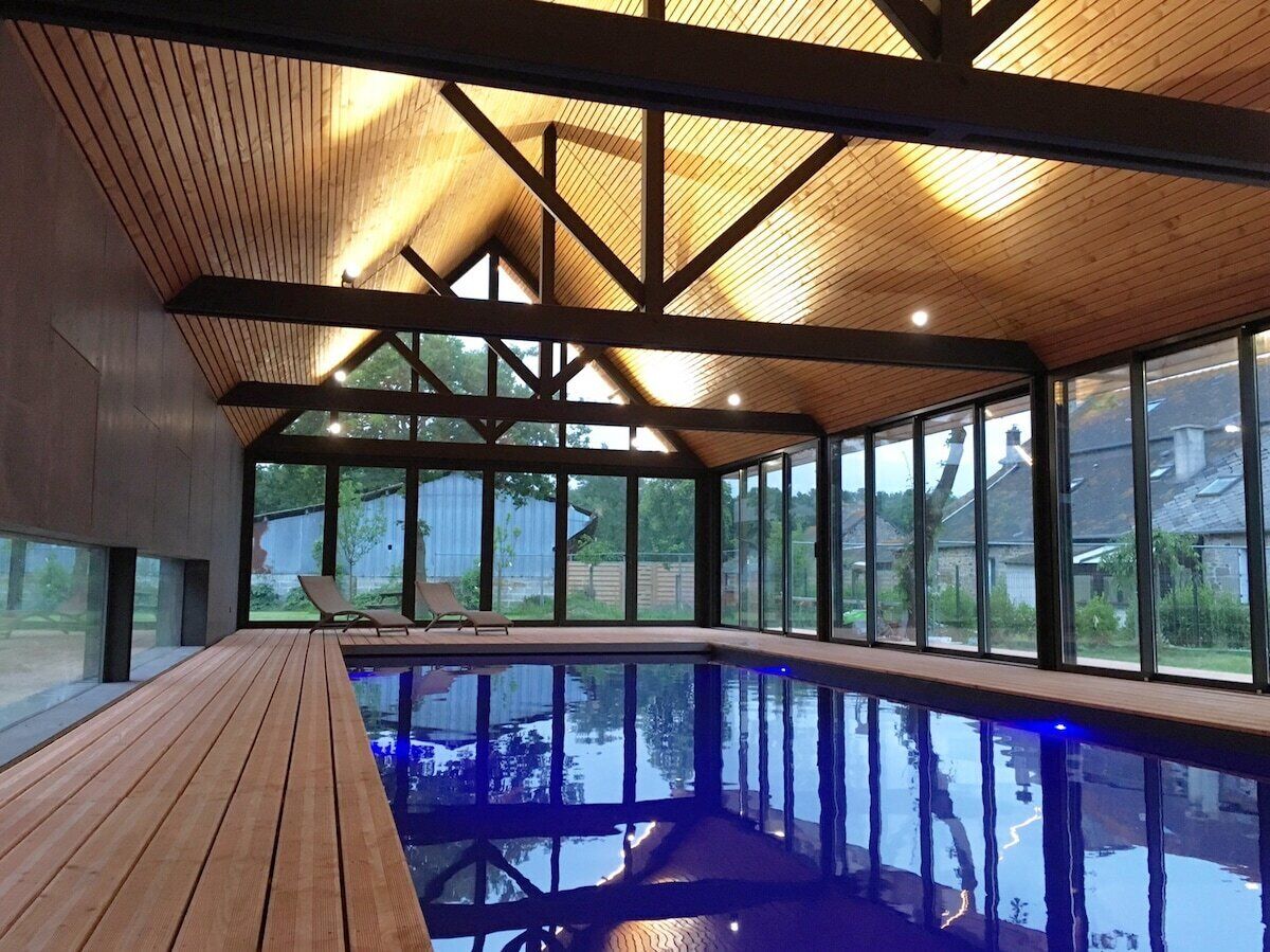 Piscine couverte, piscine chauffée