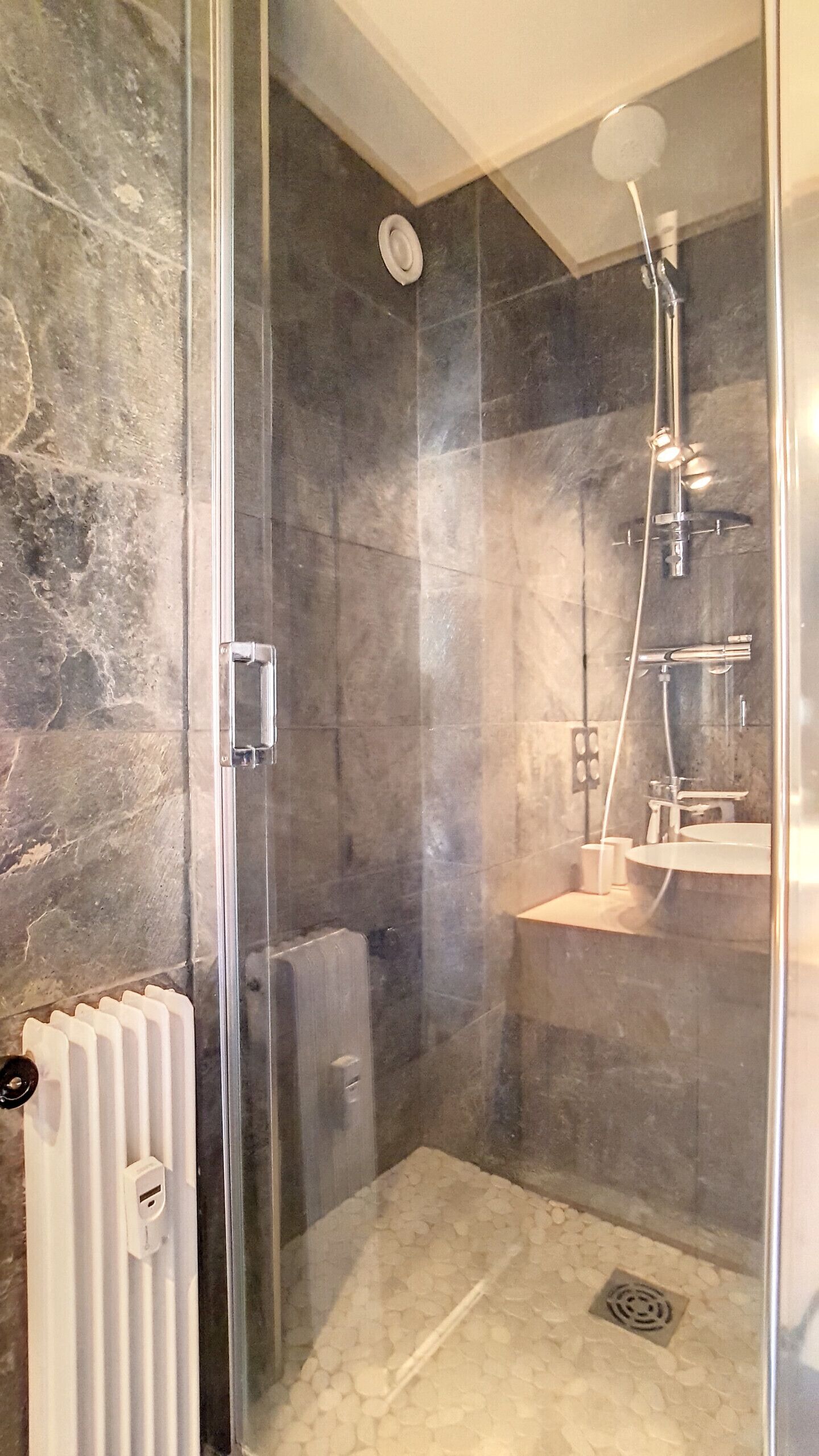 Ducha, secador de pelo, papel higiénico