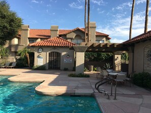 Outdoor pool, a heated pool