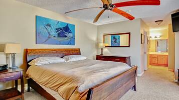 2 bedrooms, memory foam beds, desk, iron/ironing board