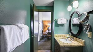 Bidet, soap, shampoo, toilet paper