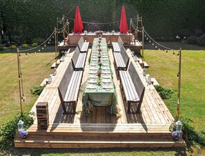 Área externa para banquete