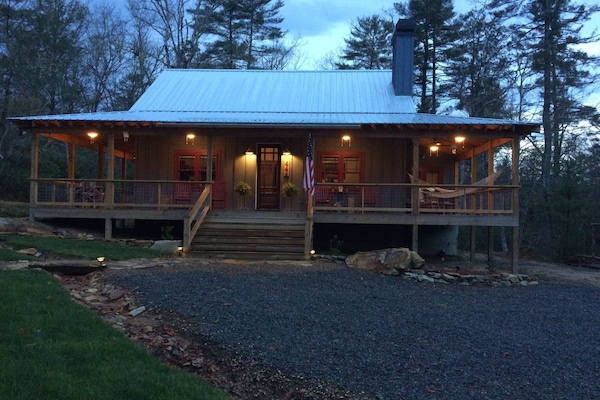 Dusk at StoneHinge cabin @ 444 Stone's Lake Road