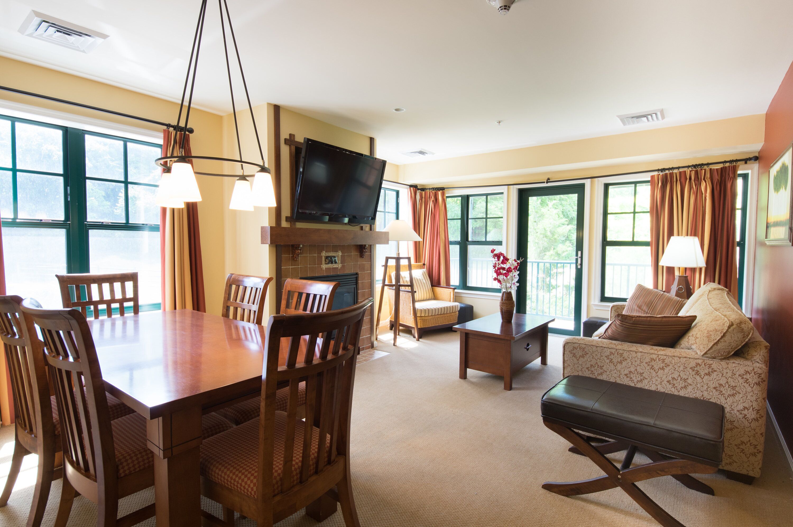 TV, fireplace, table tennis