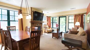 TV, fireplace, table tennis