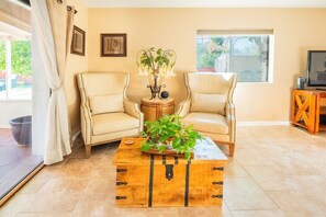 TV, fireplace, table tennis