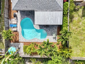 Outdoor pool, a heated pool